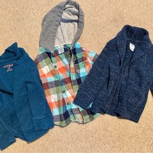 Plaid Multicolor Kids Shirt with Hoodie